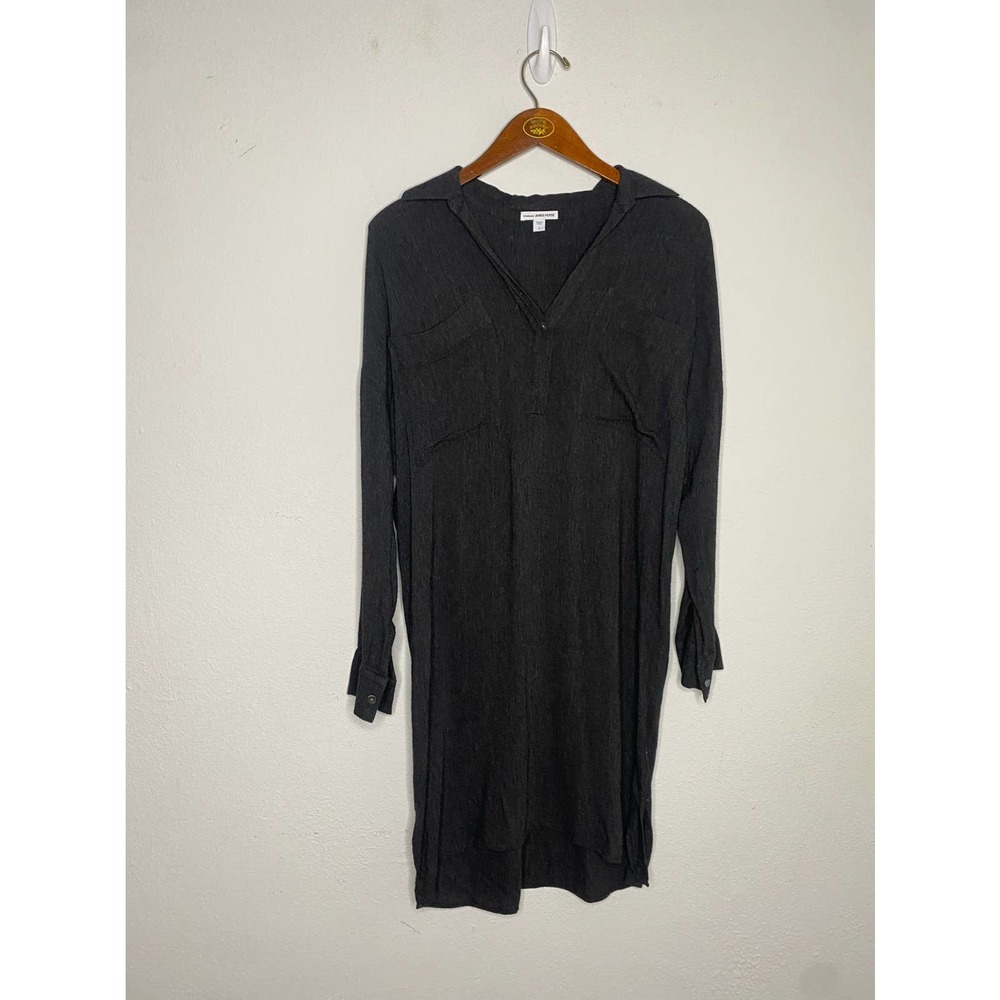 Standard James Perse Black Charcoal Grey Sheath Dress… Gem